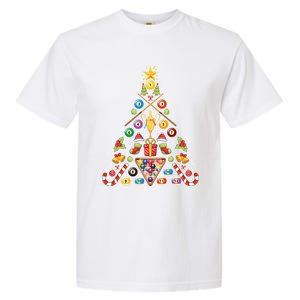 Billiard Ornat Christmas Tree Hockey Lover Xmas Gift Garment-Dyed Heavyweight T-Shirt