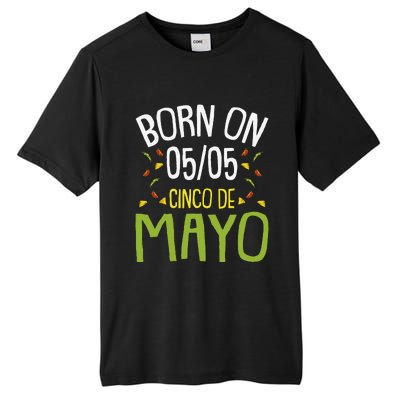 Born On Cinco De Mayo Cool Nacho Party Mexican Fiesta Tall Fusion ChromaSoft Performance T-Shirt