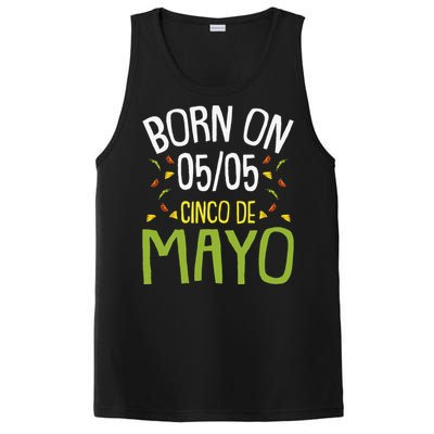 Born On Cinco De Mayo Cool Nacho Party Mexican Fiesta PosiCharge Competitor Tank