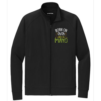 Born On Cinco De Mayo Cool Nacho Party Mexican Fiesta Stretch Full-Zip Cadet Jacket