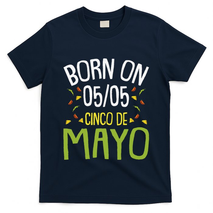 Born On Cinco De Mayo Cool Nacho Party Mexican Fiesta T-Shirt