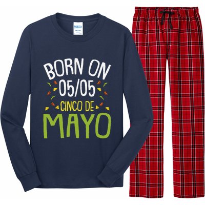 Born On Cinco De Mayo Cool Nacho Party Mexican Fiesta Long Sleeve Pajama Set