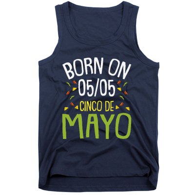 Born On Cinco De Mayo Cool Nacho Party Mexican Fiesta Tank Top