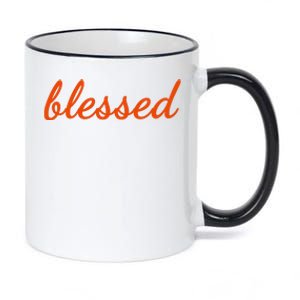 Blessed Orange Christian 11oz Black Color Changing Mug