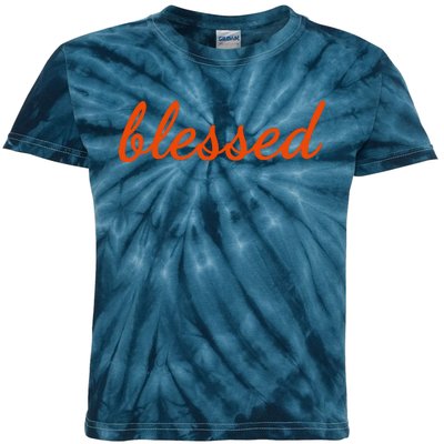 Blessed Orange Christian Kids Tie-Dye T-Shirt