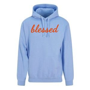 Blessed Orange Christian Unisex Surf Hoodie