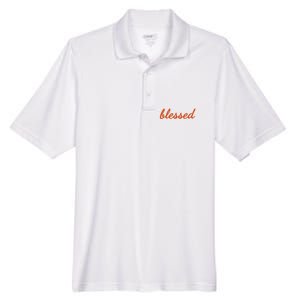 Blessed Orange Christian Men's Origin Performance Pique Polo