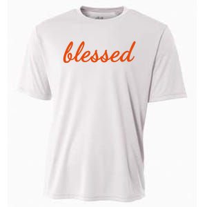 Blessed Orange Christian Cooling Performance Crew T-Shirt