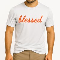 Blessed Orange Christian Performance Shirt