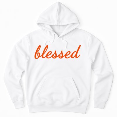 Blessed Orange Christian Hoodie