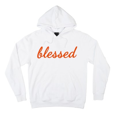 Blessed Orange Christian Hoodie