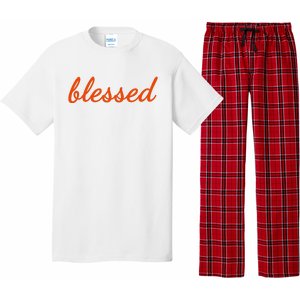 Blessed Orange Christian Pajama Set