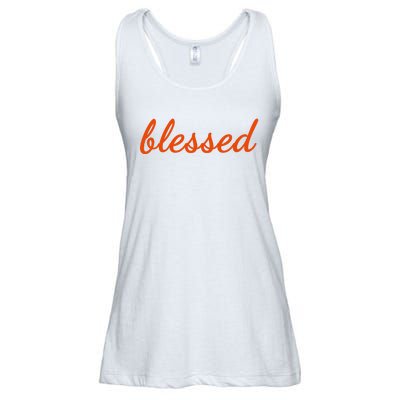 Blessed Orange Christian Ladies Essential Flowy Tank