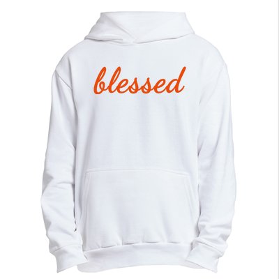 Blessed Orange Christian Urban Pullover Hoodie