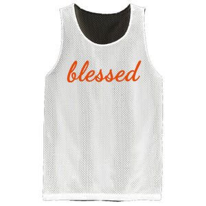 Blessed Orange Christian Mesh Reversible Basketball Jersey Tank