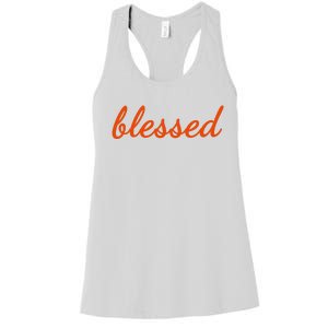 Blessed Orange Christian Women's Racerback Tank