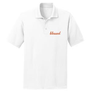 Blessed Orange Christian PosiCharge RacerMesh Polo