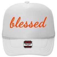 Blessed Orange Christian Trucker Hat