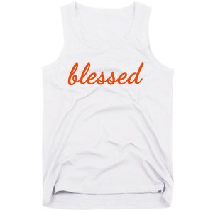 Blessed Orange Christian Tank Top