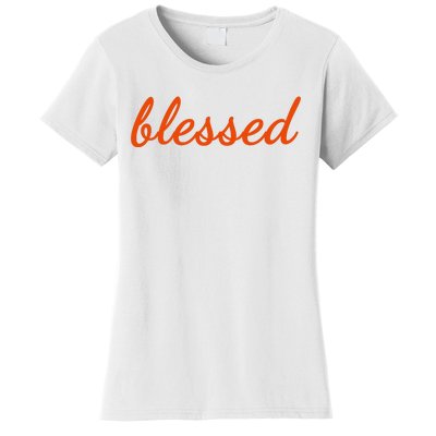 Blessed Orange Christian Women's T-Shirt