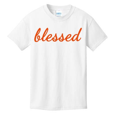 Blessed Orange Christian Kids T-Shirt