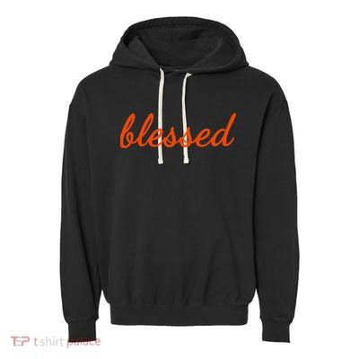 Blessed Orange Christian Garment-Dyed Fleece Hoodie