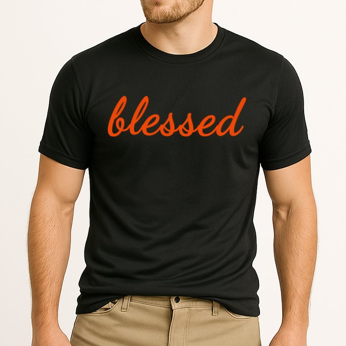 Blessed Orange Christian Cooling Performance Crew T-Shirt