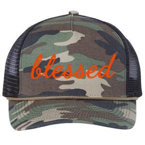 Blessed Orange Christian Retro Rope Trucker Hat Cap