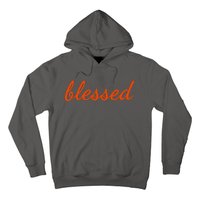 Blessed Orange Christian Hoodie