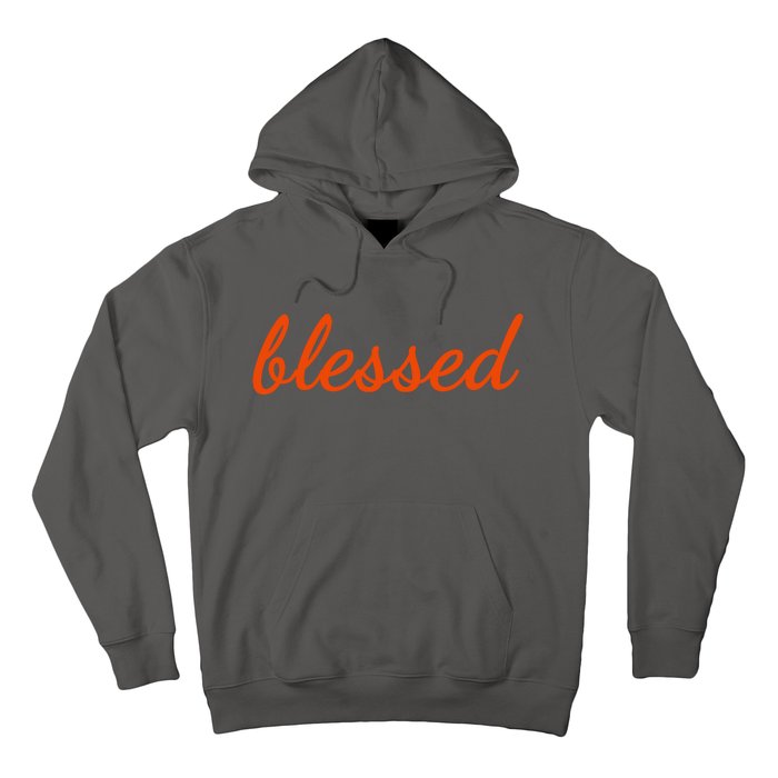 Blessed Orange Christian Hoodie