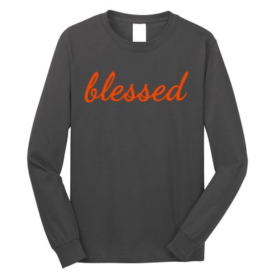 Blessed Orange Christian Long Sleeve Shirt