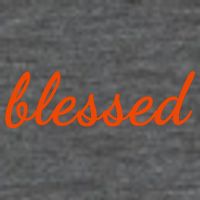 Blessed Orange Christian Button