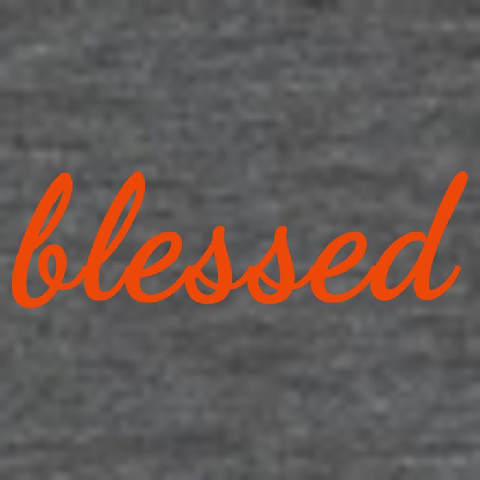 Blessed Orange Christian Button
