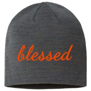 Blessed Orange Christian Sustainable Beanie