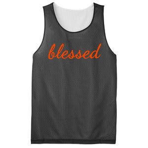 Blessed Orange Christian Mesh Reversible Basketball Jersey Tank