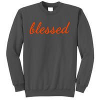 Blessed Orange Christian Tall Sweatshirt