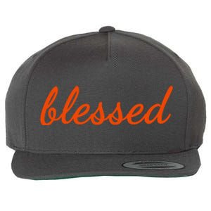 Blessed Orange Christian Wool Snapback Cap