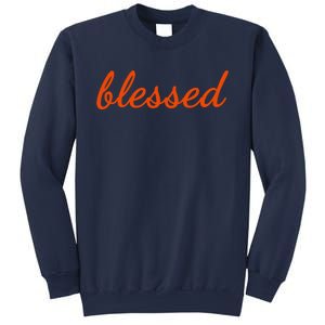 Blessed Orange Christian Sweatshirt