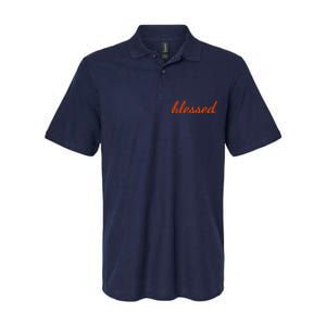 Blessed Orange Christian Softstyle Adult Sport Polo