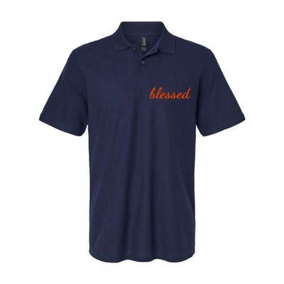 Blessed Orange Christian Softstyle Adult Sport Polo