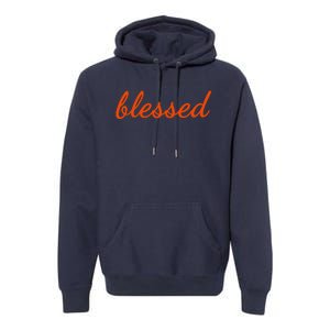 Blessed Orange Christian Premium Hoodie