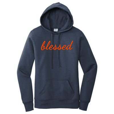 Blessed Orange Christian Women's Pullover Hoodie