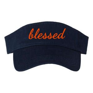 Blessed Orange Christian Valucap Bio-Washed Visor