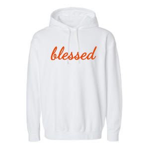 Blessed Orange Christian Garment-Dyed Fleece Hoodie