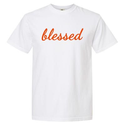 Blessed Orange Christian Garment-Dyed Heavyweight T-Shirt