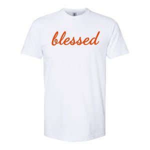 Blessed Orange Christian Softstyle CVC T-Shirt