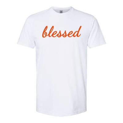 Blessed Orange Christian Softstyle CVC T-Shirt