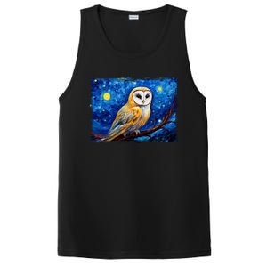 Barn Owl Colorful Bird Art Owl Van Gogh Owls Animals Owl PosiCharge Competitor Tank