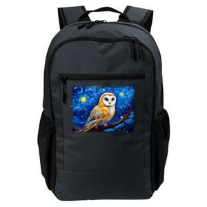 Barn Owl Colorful Bird Art Owl Van Gogh Owls Animals Owl Daily Commute Backpack