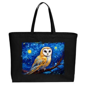 Barn Owl Colorful Bird Art Owl Van Gogh Owls Animals Owl Cotton Canvas Jumbo Tote